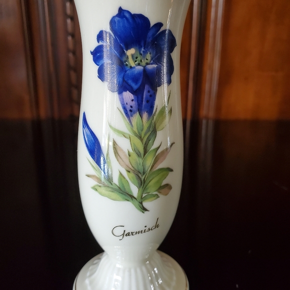 🇩🇪 6 1/8" "Garmisch" Floral Porcelain Bud Vase by Plankenhammer Floss Bavaria - Picture 10 of 11